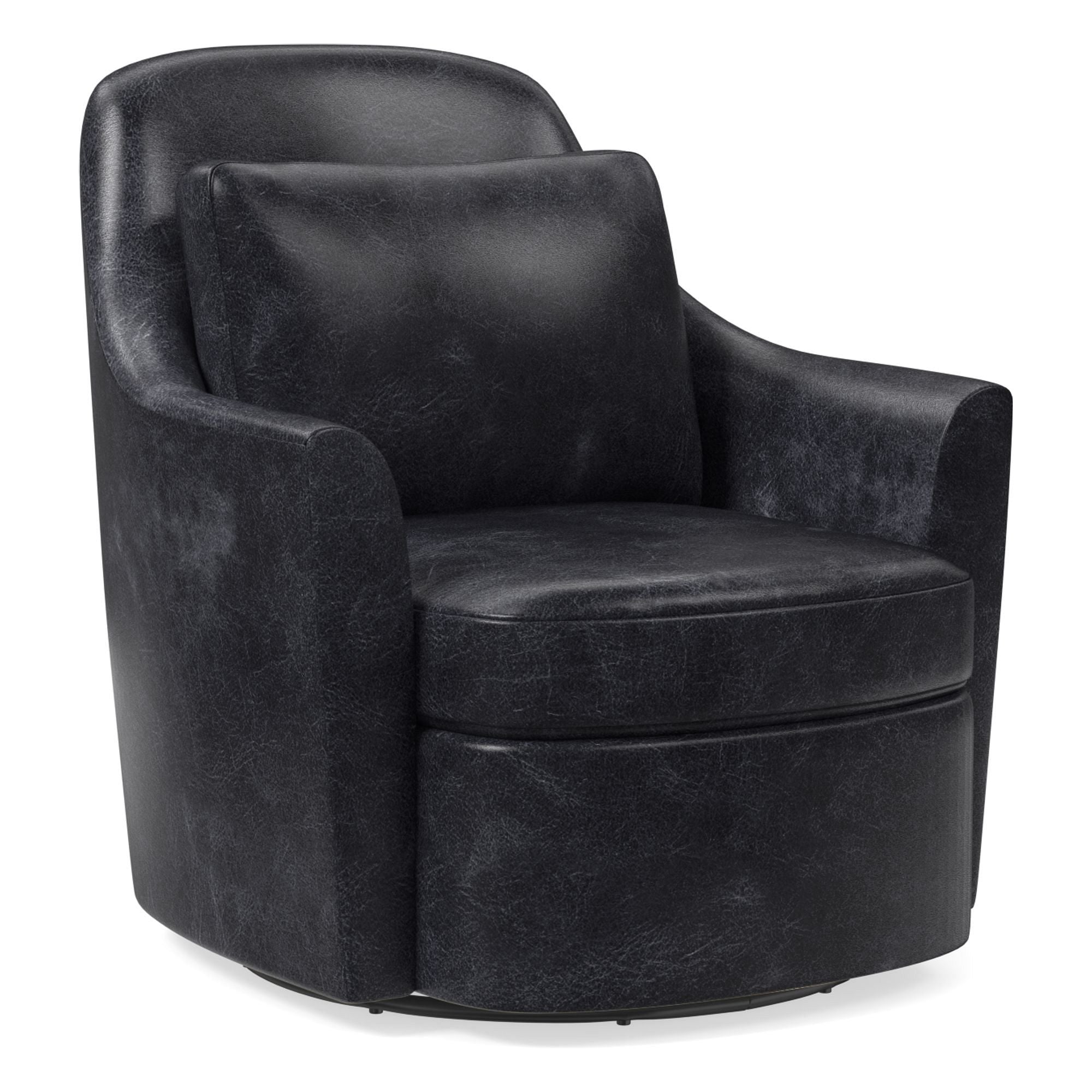Dallas Leather Swivel Chair - From Where - 
