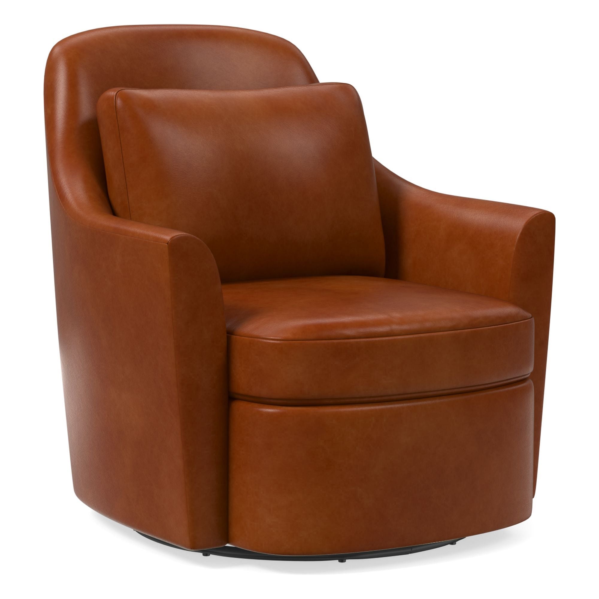 Dallas Leather Swivel Chair - From Where - 