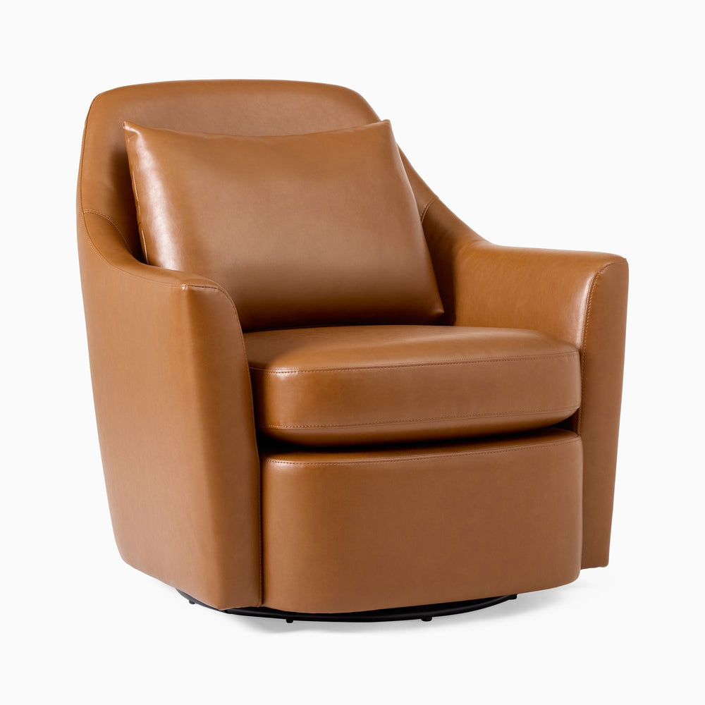 Dallas Leather Swivel Chair - From Where - 