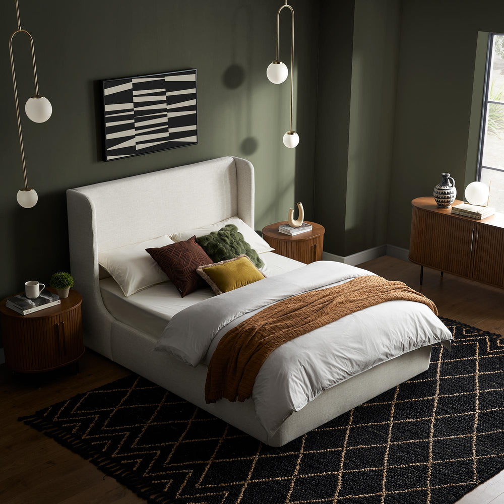 Dalton Bed with Wingback Headboard - From Where Finds -
