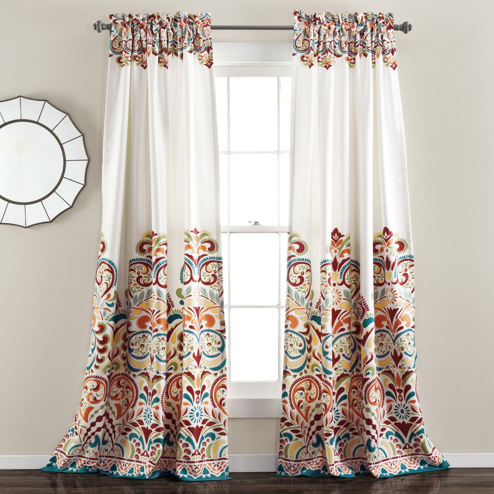 Damask Print Bohemian Style Curtain - From Where - 