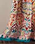 Damask Print Bohemian Style Curtain - From Where - 