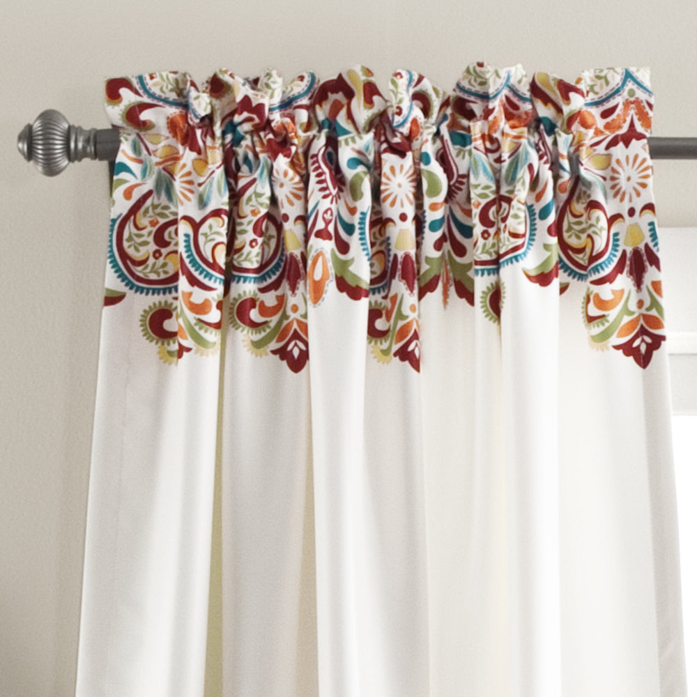 Damask Print Bohemian Style Curtain - From Where - 
