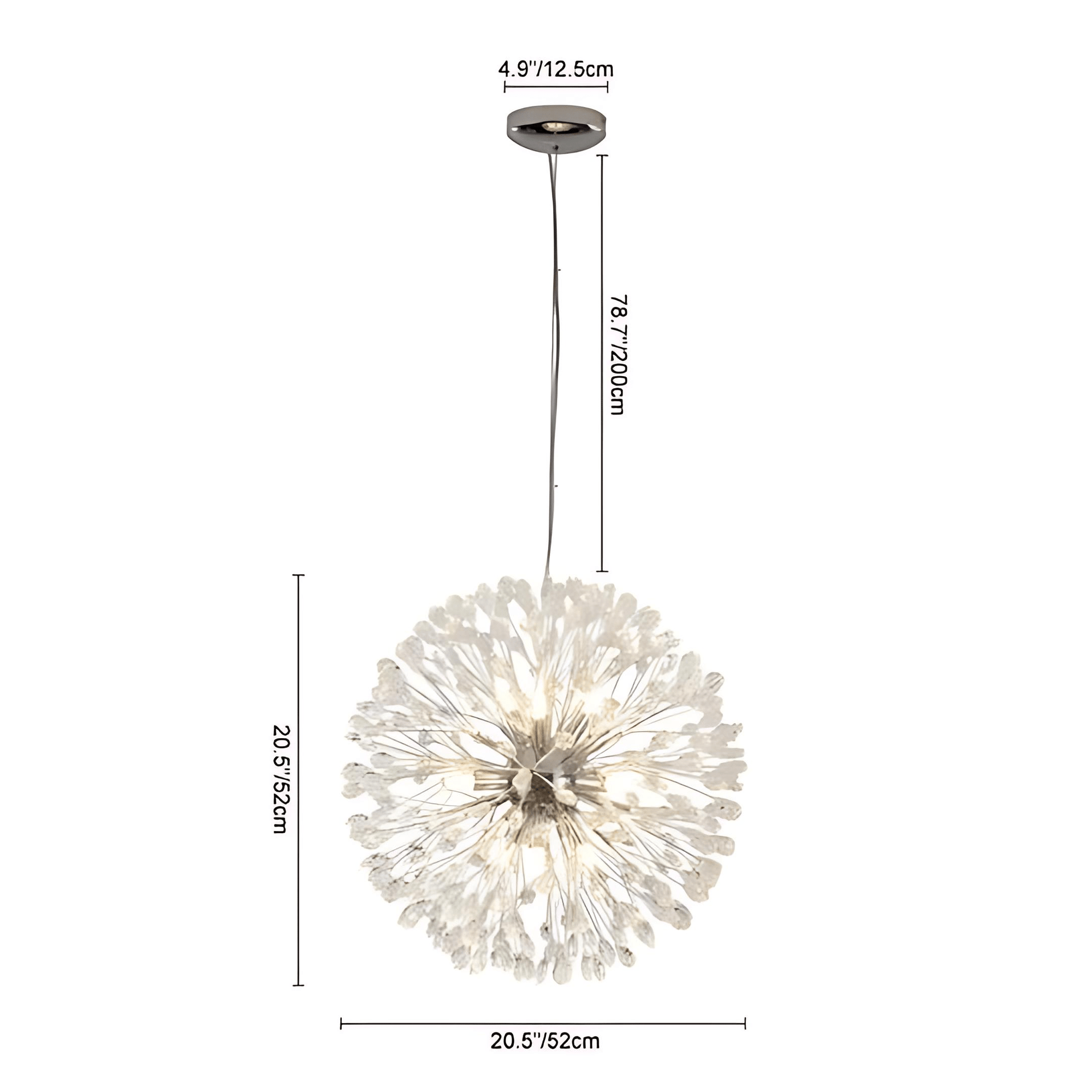 Dandelion Crystal Firework Chandelier - From Where - 