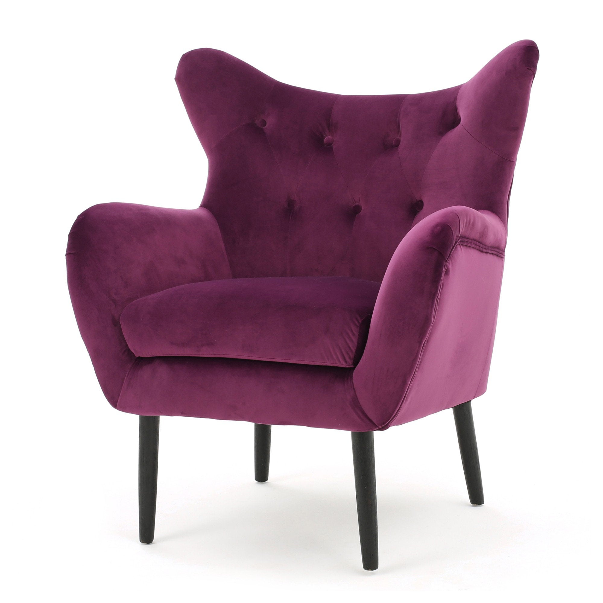 Danney Tufted Wingback Armchair - From Where - 