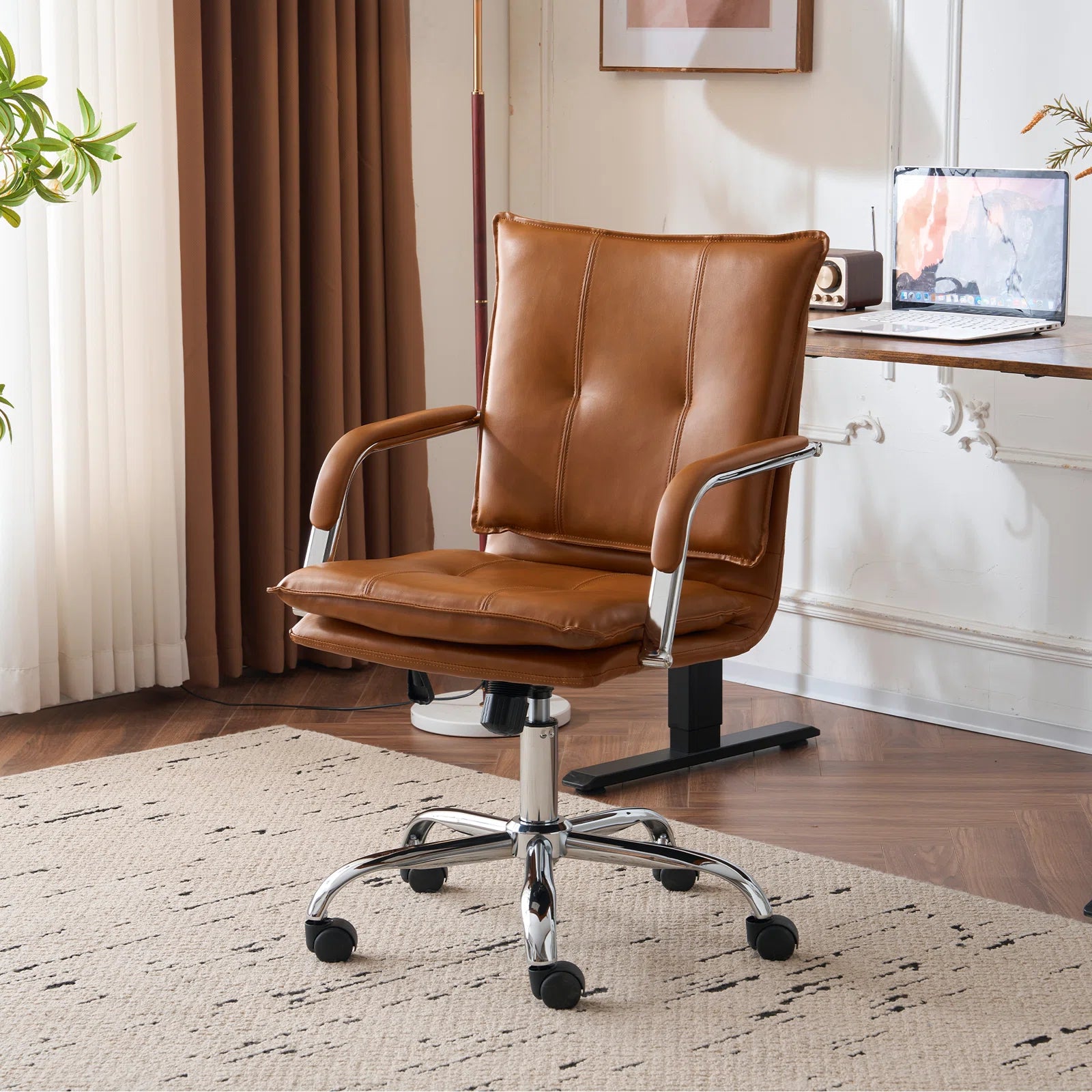 Dareece Leather Task Chair - From Where - 