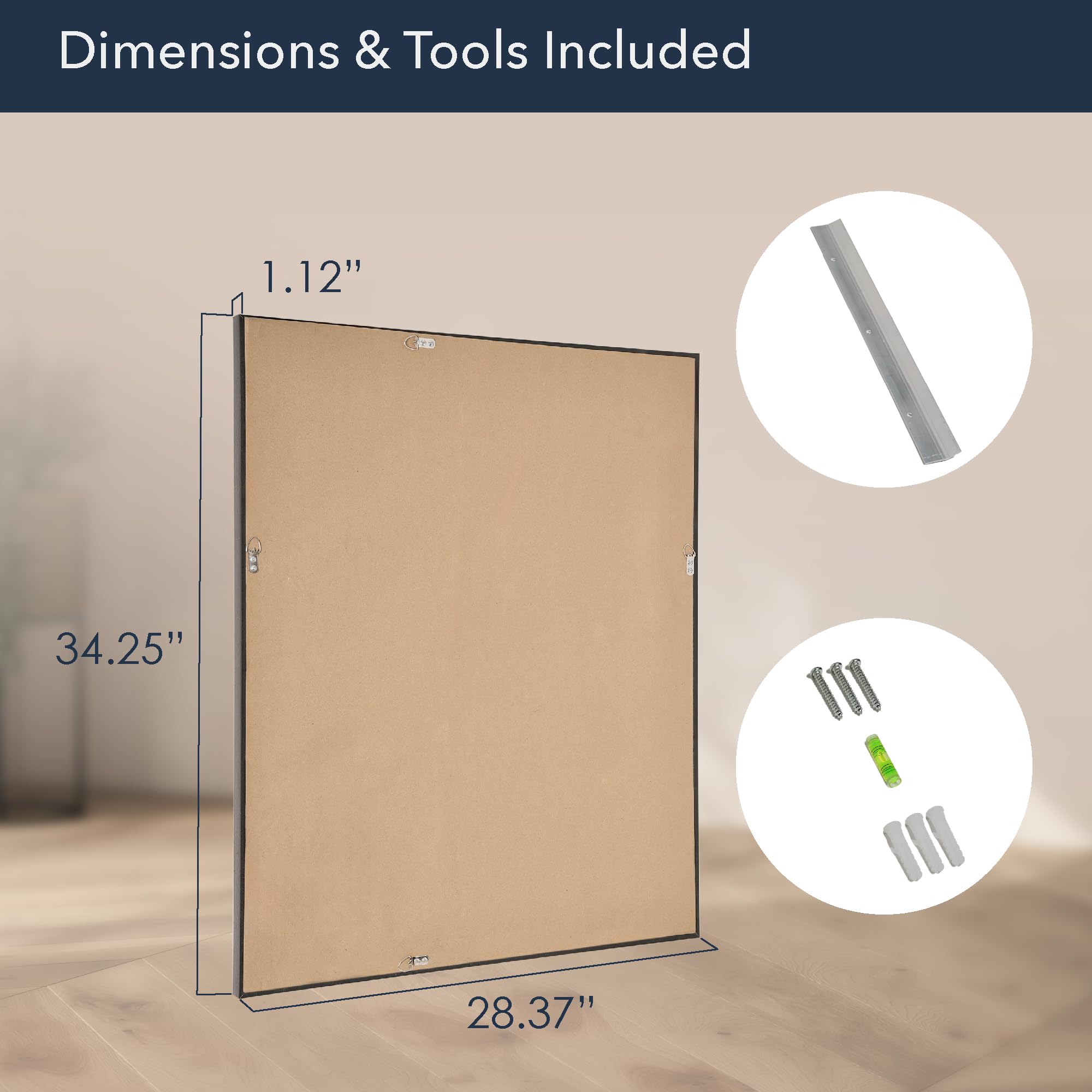 Dark Brown Framed Rectangle Wall Mirror - From Where - 