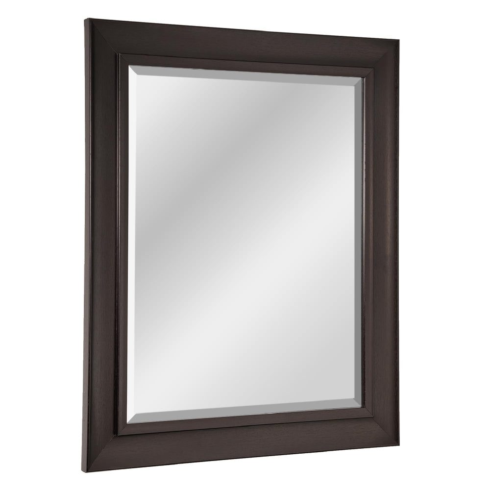 Dark Brown Framed Rectangle Wall Mirror - From Where - 