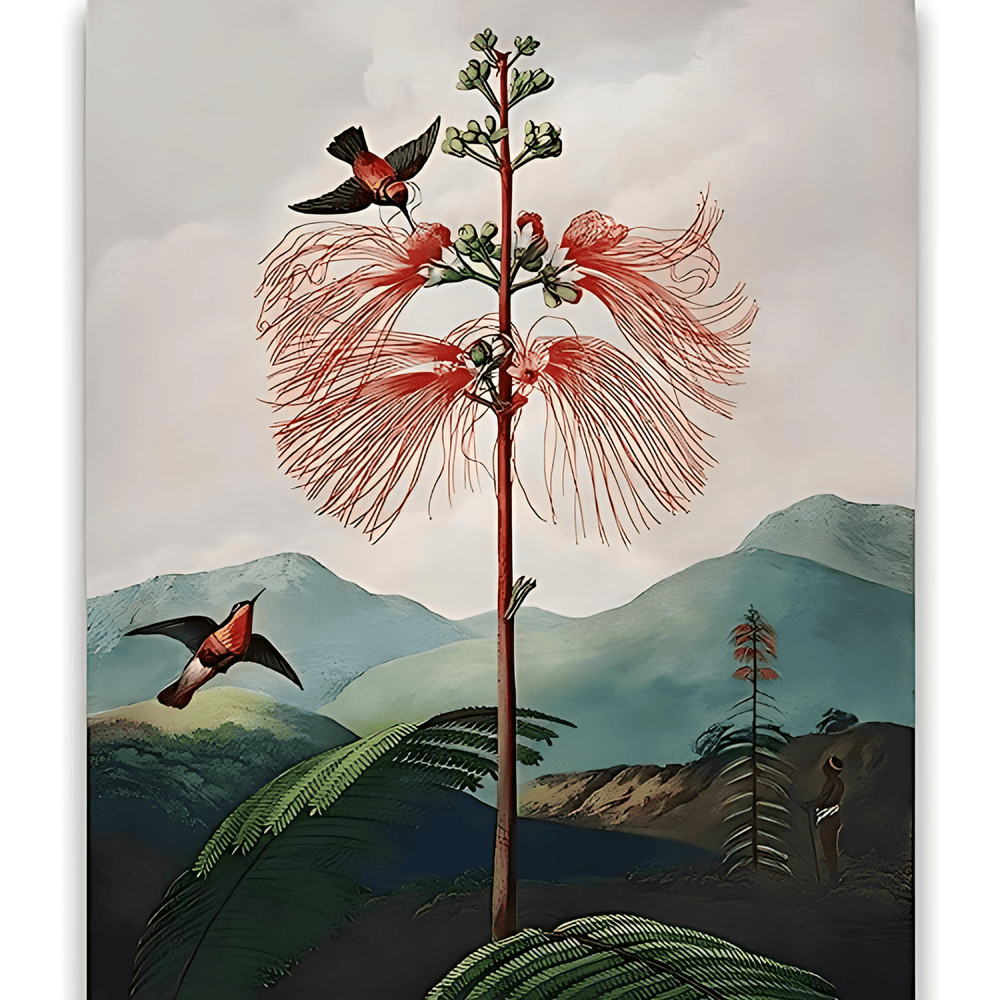 Dark Floral Wall Art (X - Large) - From Where - 