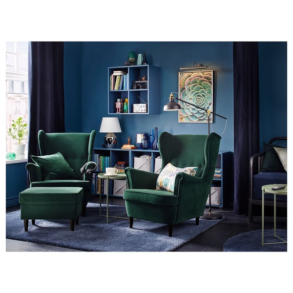 Dark Green Wing Chair - From Where - 