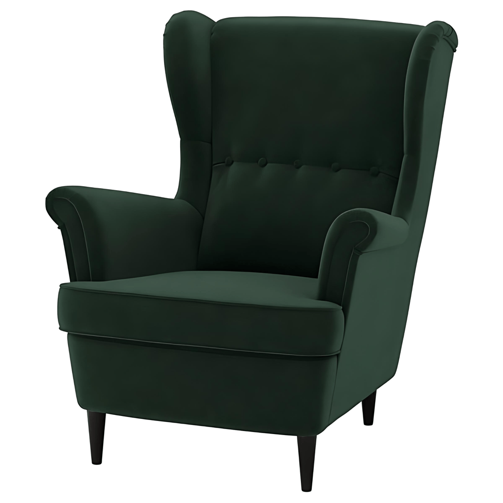 Dark Green Wing Chair - From Where - 