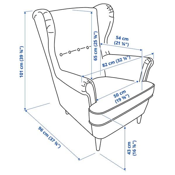 Dark Green Wing Chair - From Where - 