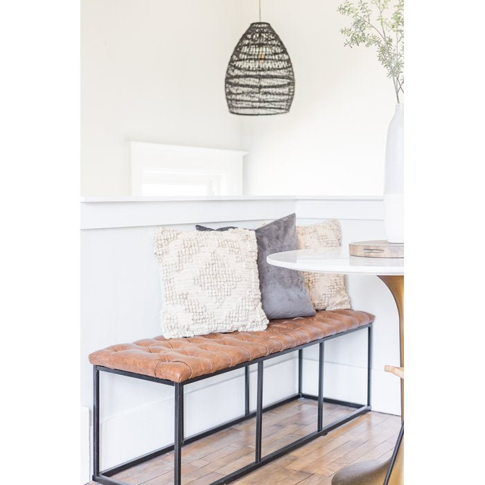 Darren Polyester Blend Upholstered Bench - From Where - 