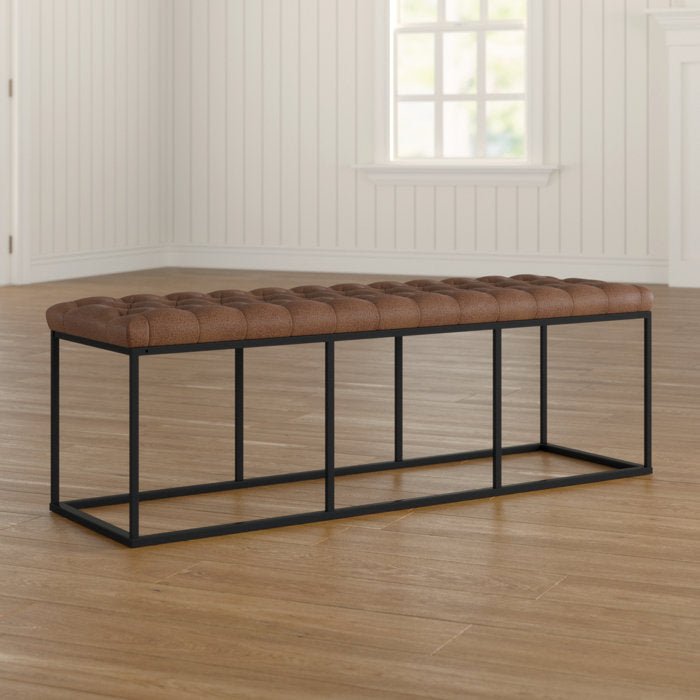 Darren Polyester Blend Upholstered Bench - From Where - 