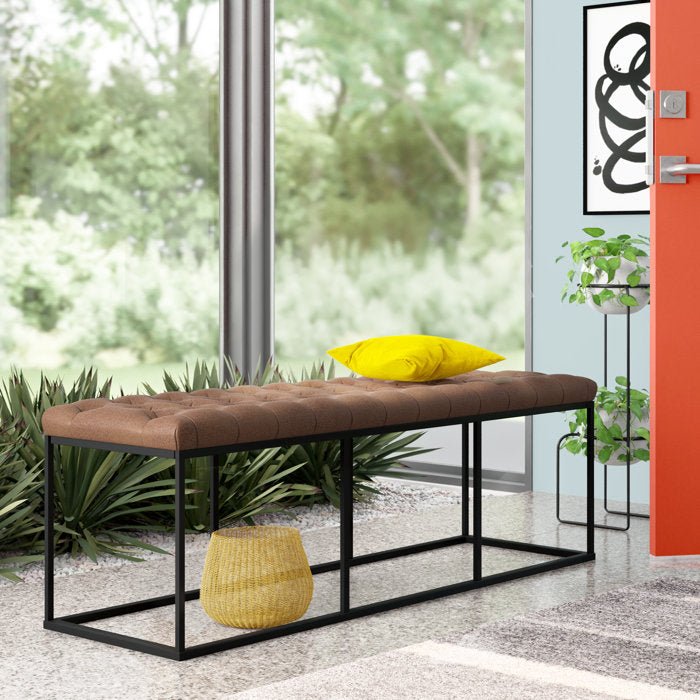 Darren Polyester Blend Upholstered Bench - From Where - 