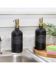 Darware Black & Gold Glass Soap Dispenser - From Where - 
