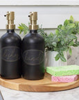 Darware Black & Gold Glass Soap Dispenser - From Where - 