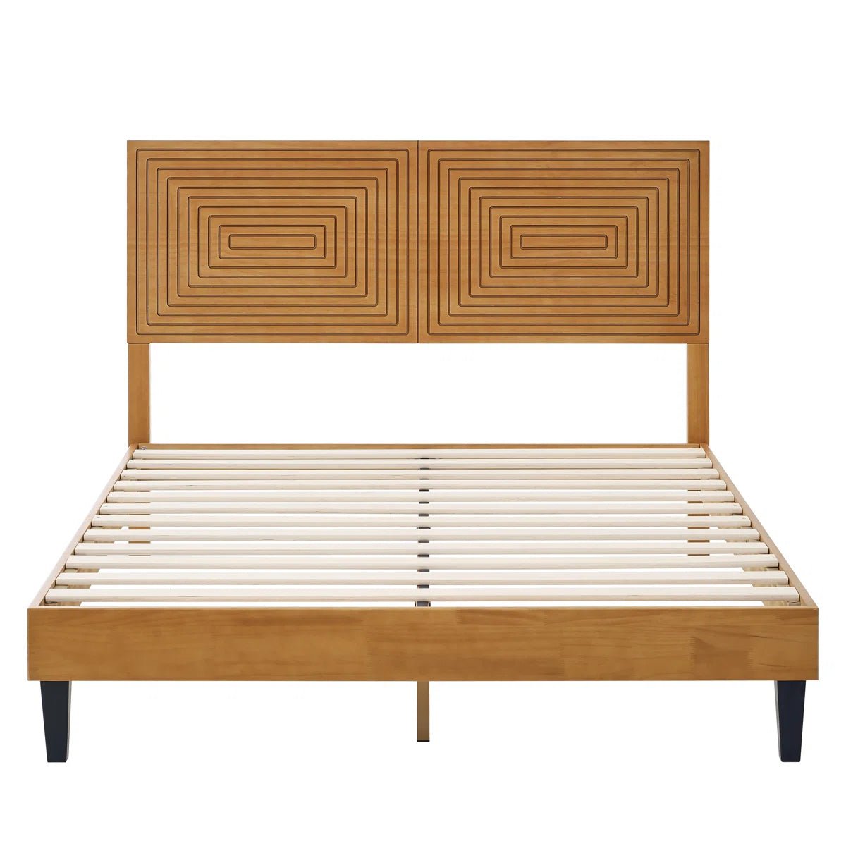 Davari Solid Wood Platform Bed - From Where - 
