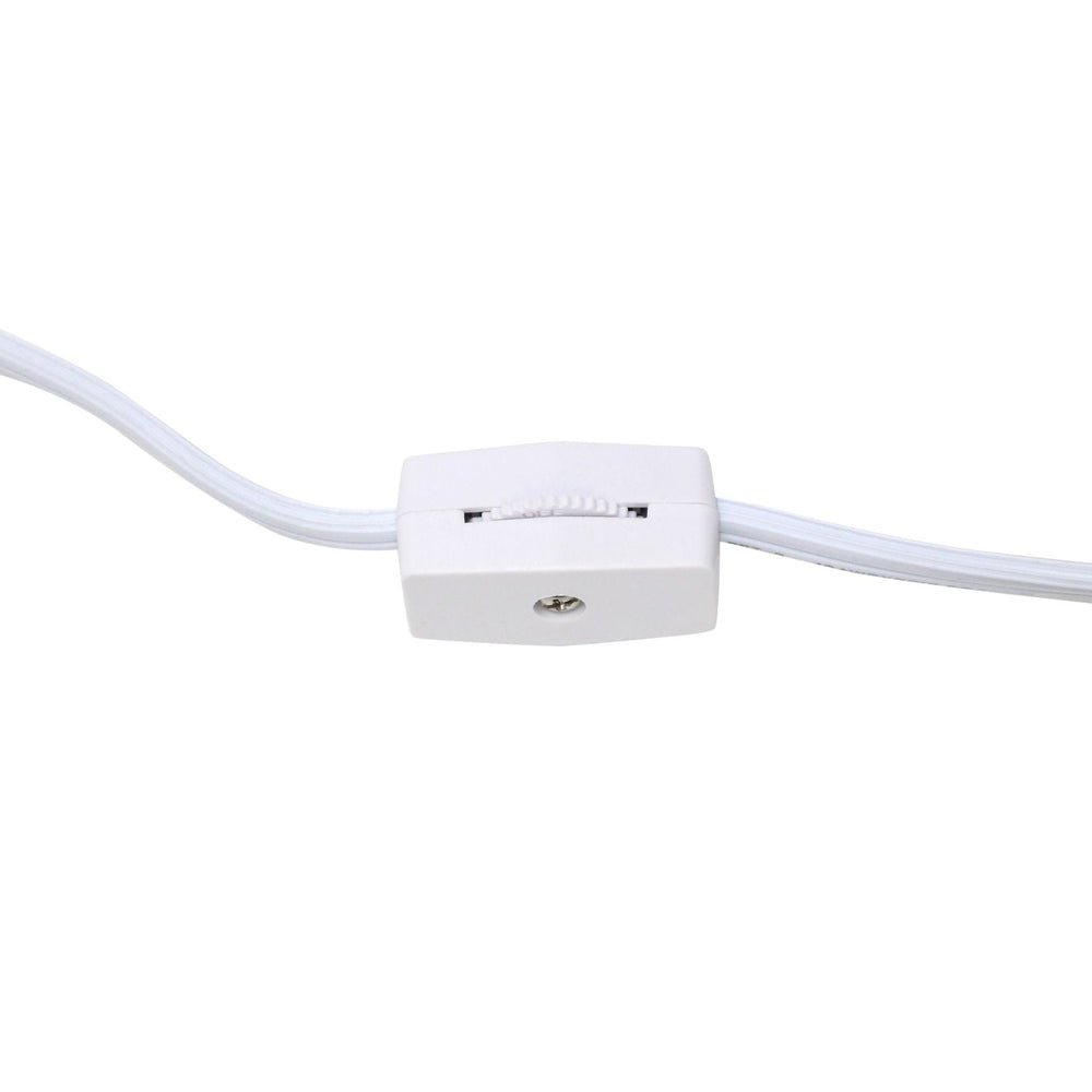 Mod Lighting and Decor Geometrical Wired Table Lamp with Tapered Shade - 19.75" - Bronze and White