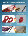 KEESTP Comfortable 2 Person Hammock with Stand,Ease of Assembly Portable Brazilian Hammock,450lb Capacity - Rainbow