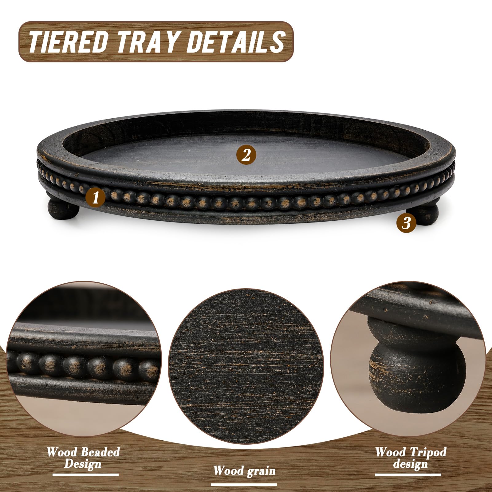 Decorative Beaded Tray Decor - From Where - 
