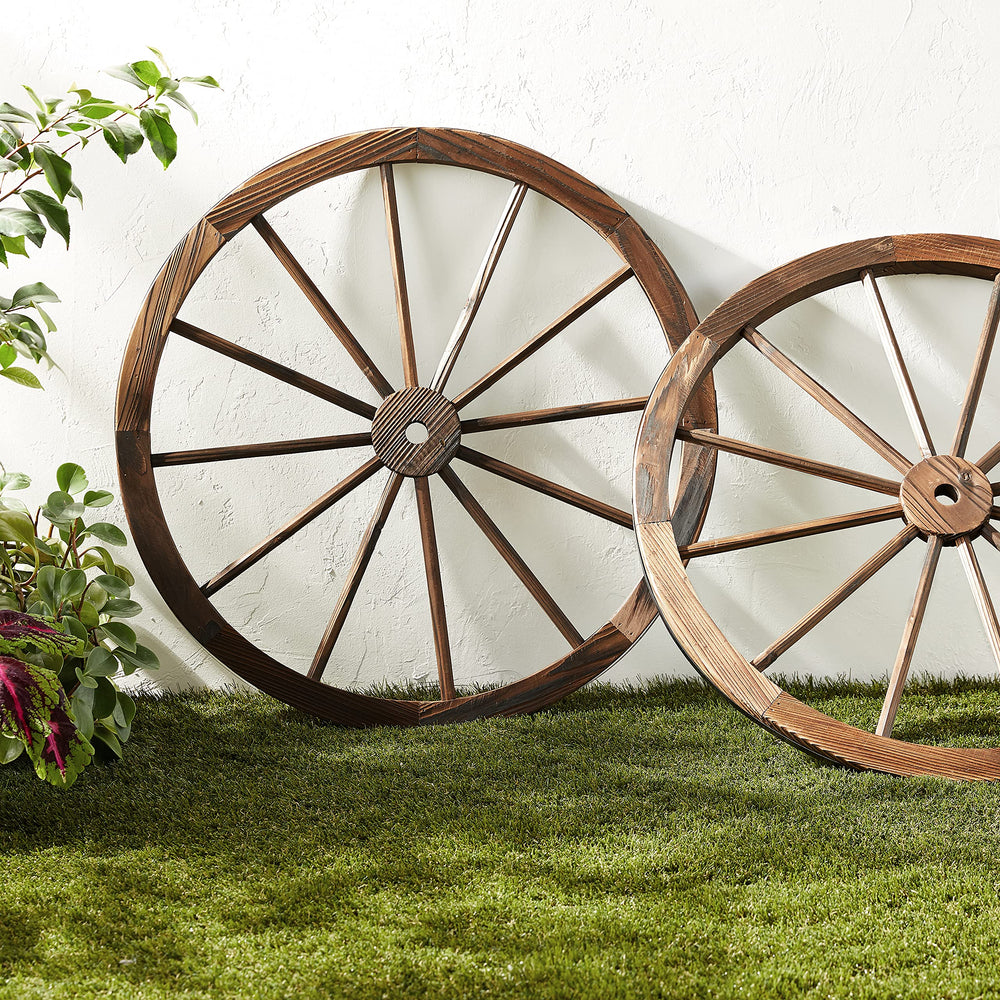 Decorative Vintage Wagon Wheel (Set of 2) - From Where - 