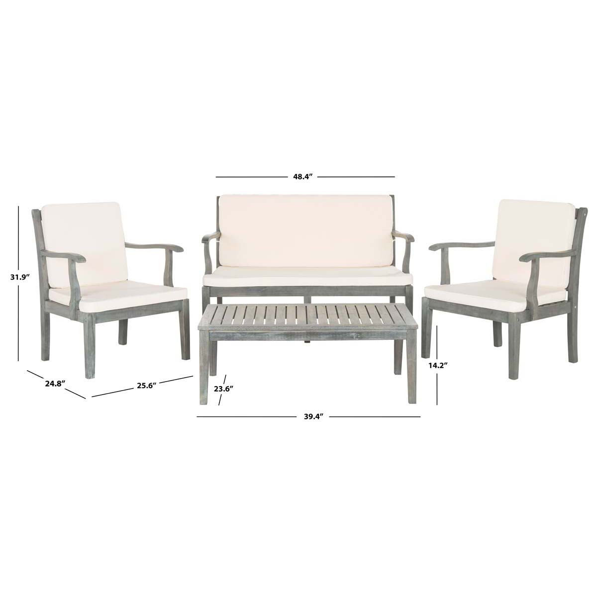 Del Mar 4 - Piece Outdoor Set - From Where - 