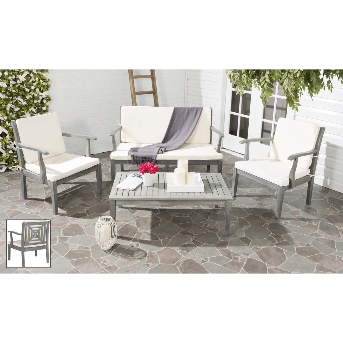 Del Mar 4 - Piece Outdoor Set - From Where - 