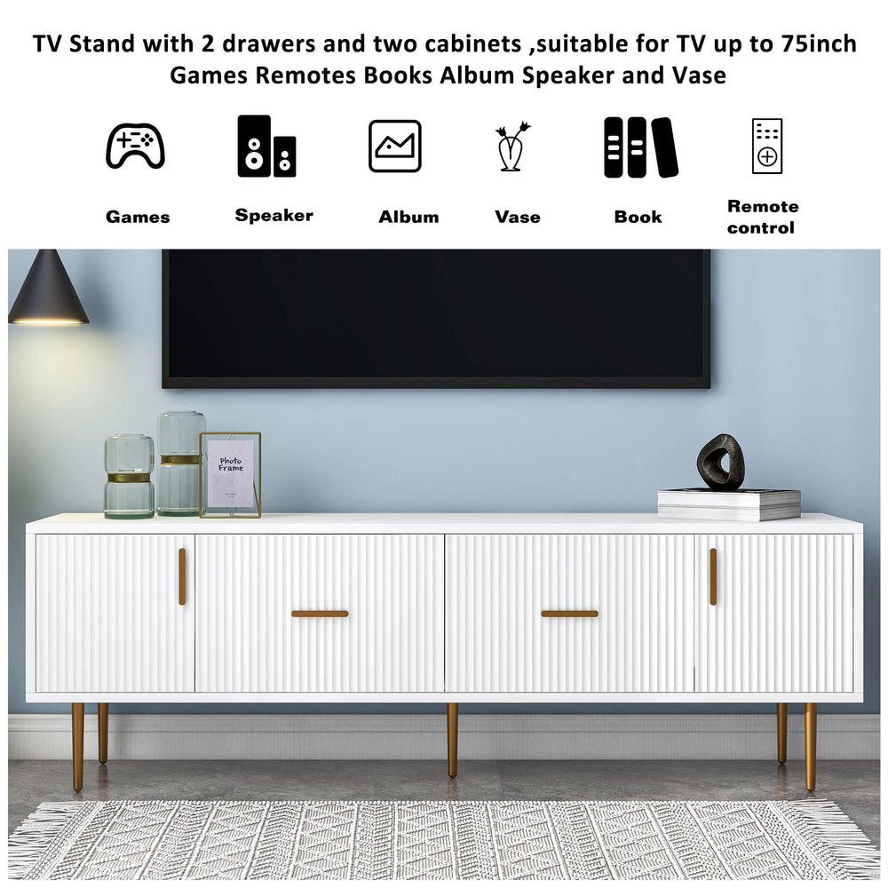 Delicate TV Stand for TV up to 75in - From Where Finds - 