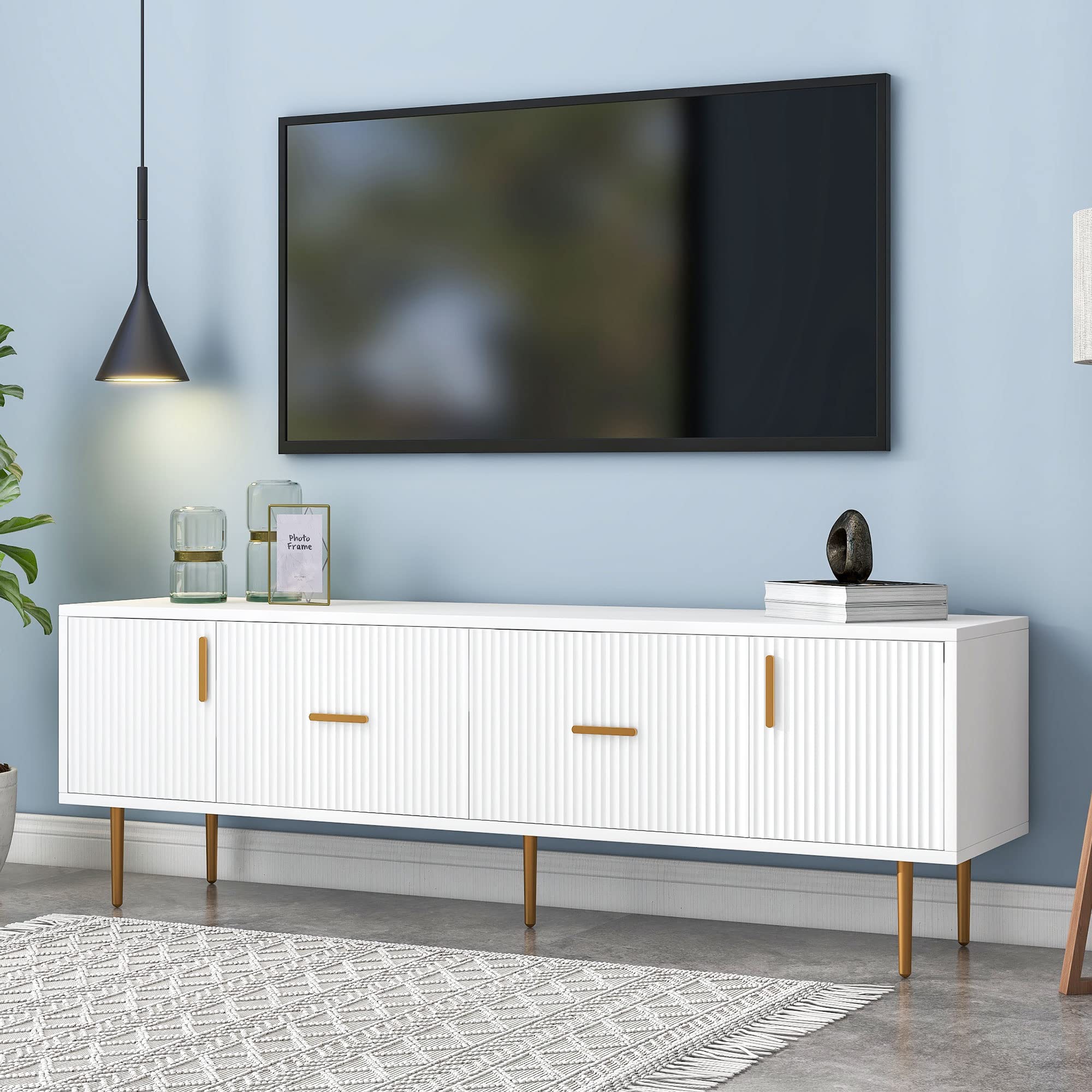 Delicate TV Stand for TV up to 75in - From Where Finds - 