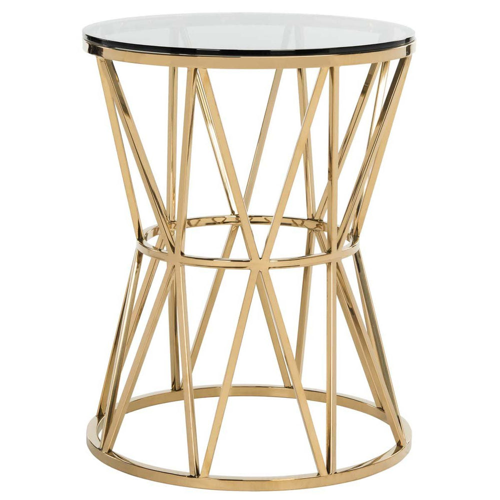 Delsy Glass Top End Table - From Where Finds - 