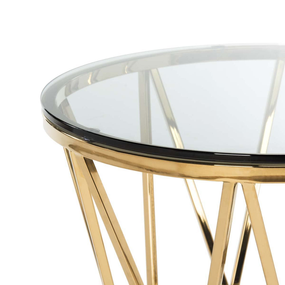 Delsy Glass Top End Table - From Where Finds - 