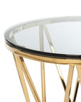 Delsy Glass Top End Table - From Where Finds - 