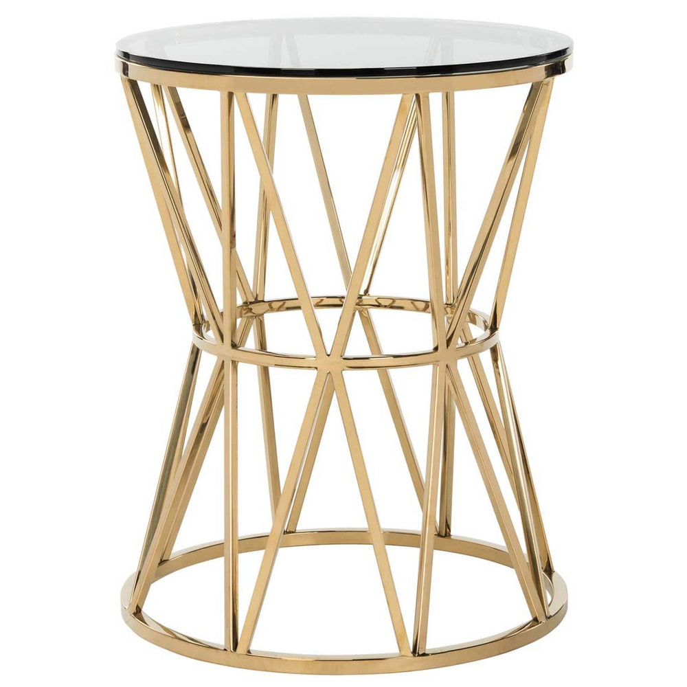Delsy Glass Top End Table - From Where Finds - 