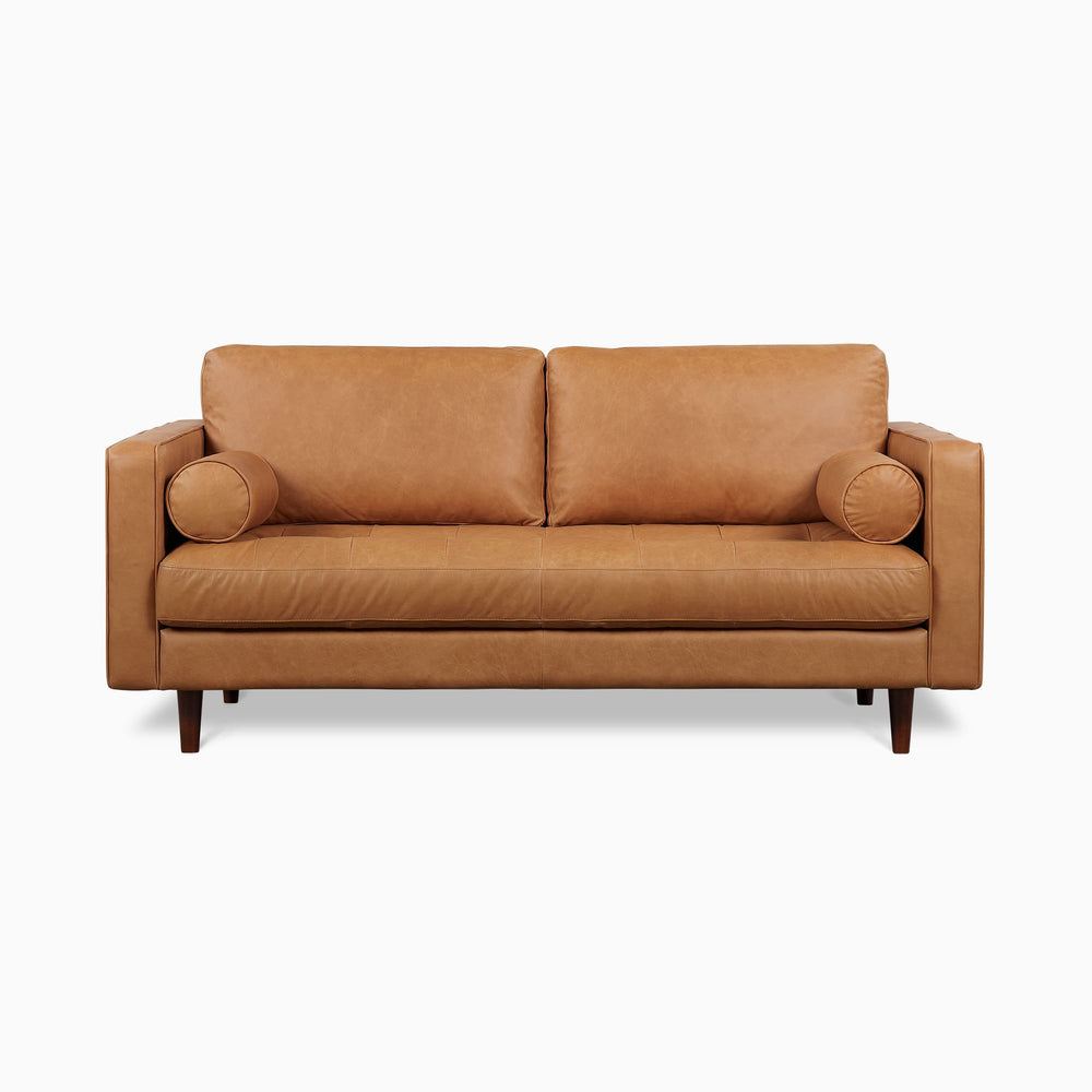 Dennes Leather Sofa - From Where -