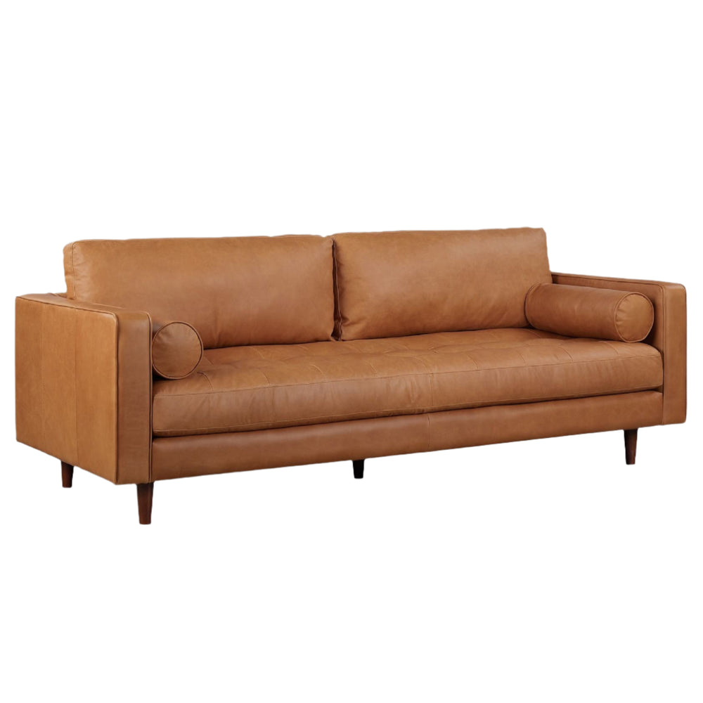 Dennes Leather Sofa - From Where -