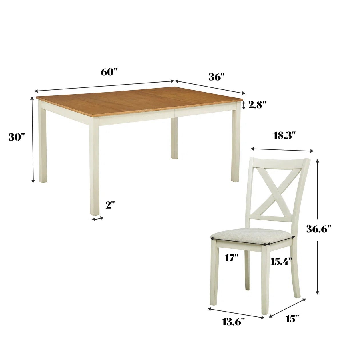 Deral 7 - Piece Solid Wood Dining Set - From Where - 
