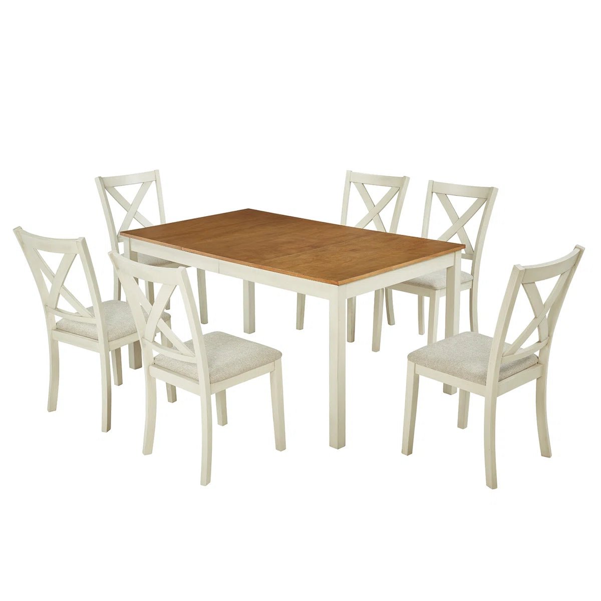 Deral 7 - Piece Solid Wood Dining Set - From Where - 