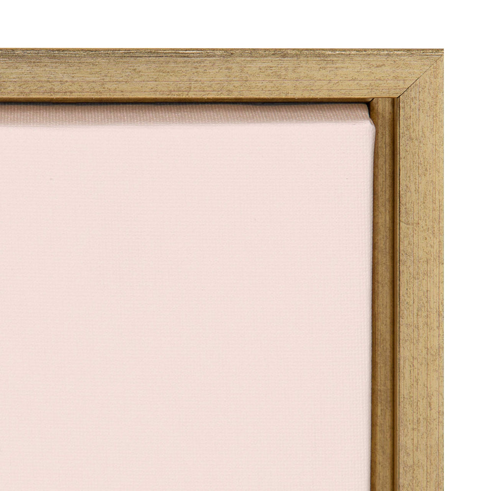 DesignOvation Sylvie Flamingo Watermelon Framed Canvas Wall Art by Kendra Dandy, 18x24 Gold - From Where - 