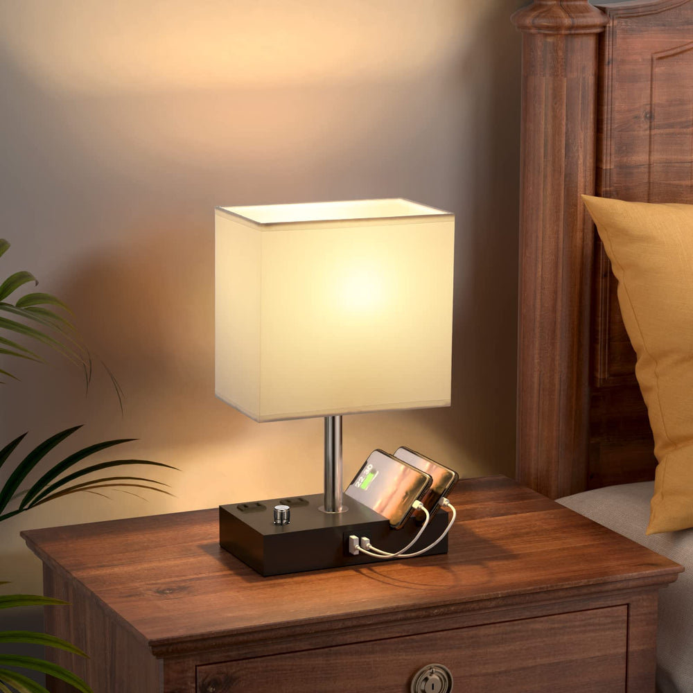 Desk Lamp with 2 Charging Outlets - From Where - 