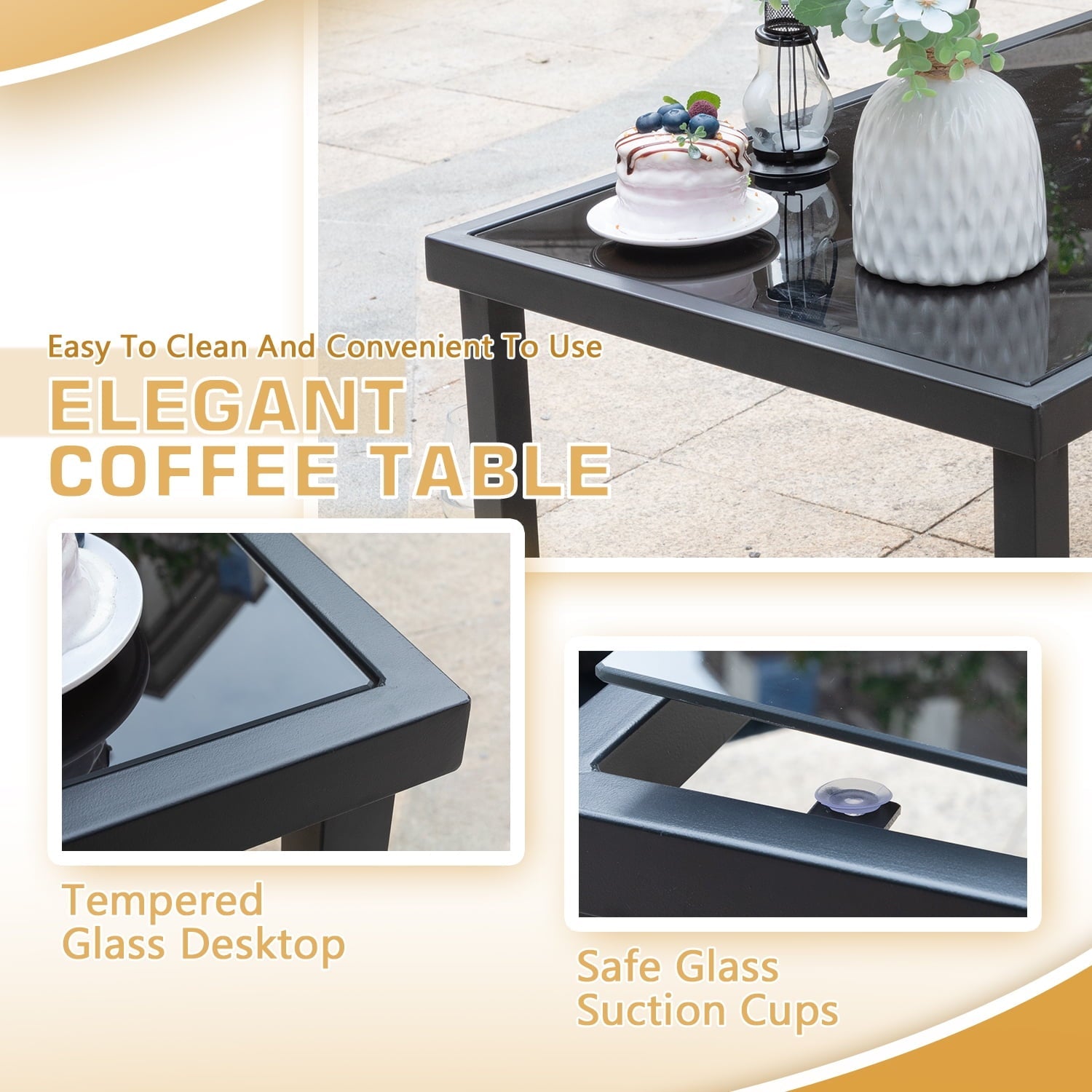 Devoko 4 Pieces Patio Furniture - From Where - 