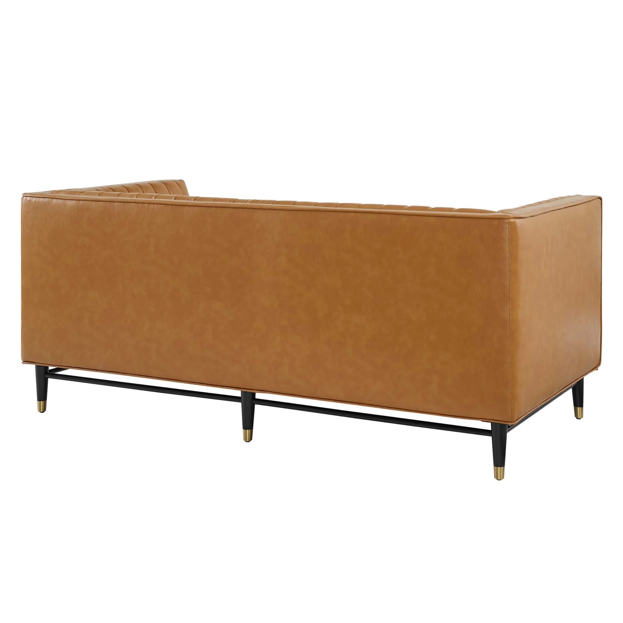 Devote Channel Tufted Vegan Leather Loveseat - From Where Finds - 