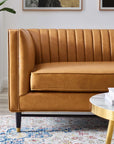 Devote Channel Tufted Vegan Leather Loveseat - From Where Finds - 