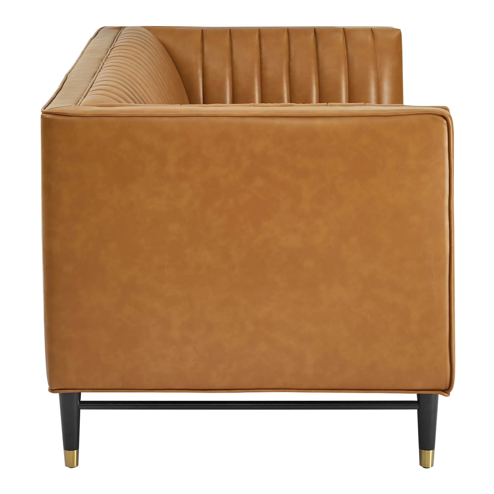 Devote Channel Tufted Vegan Leather Loveseat - From Where Finds - 
