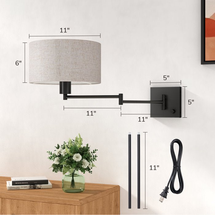 Dimmable Swing Arm Wall Sconce - From Where - 