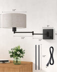 Dimmable Swing Arm Wall Sconce - From Where - 