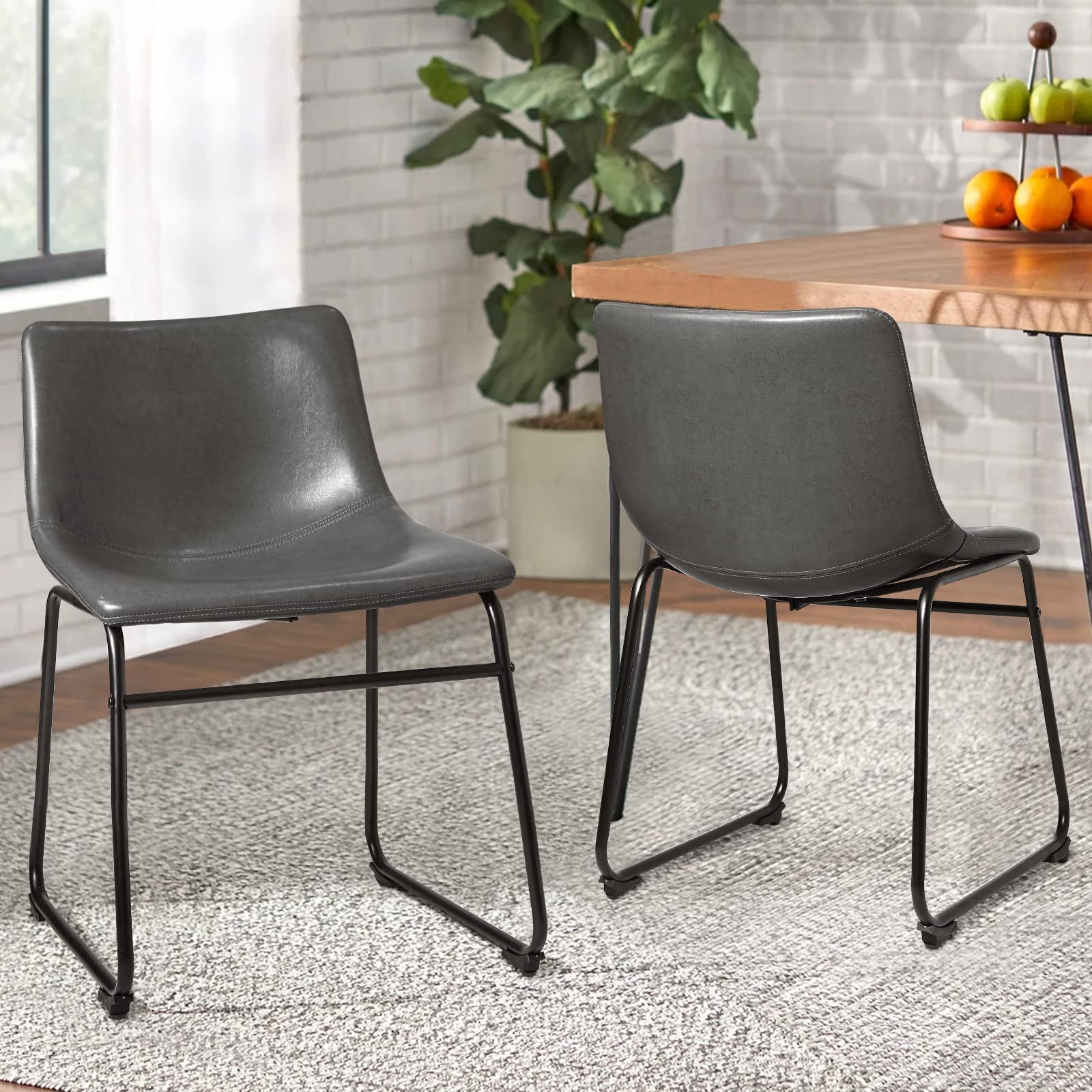 Dining Chairs with Metal Leg (Set of 2) - From Where - 