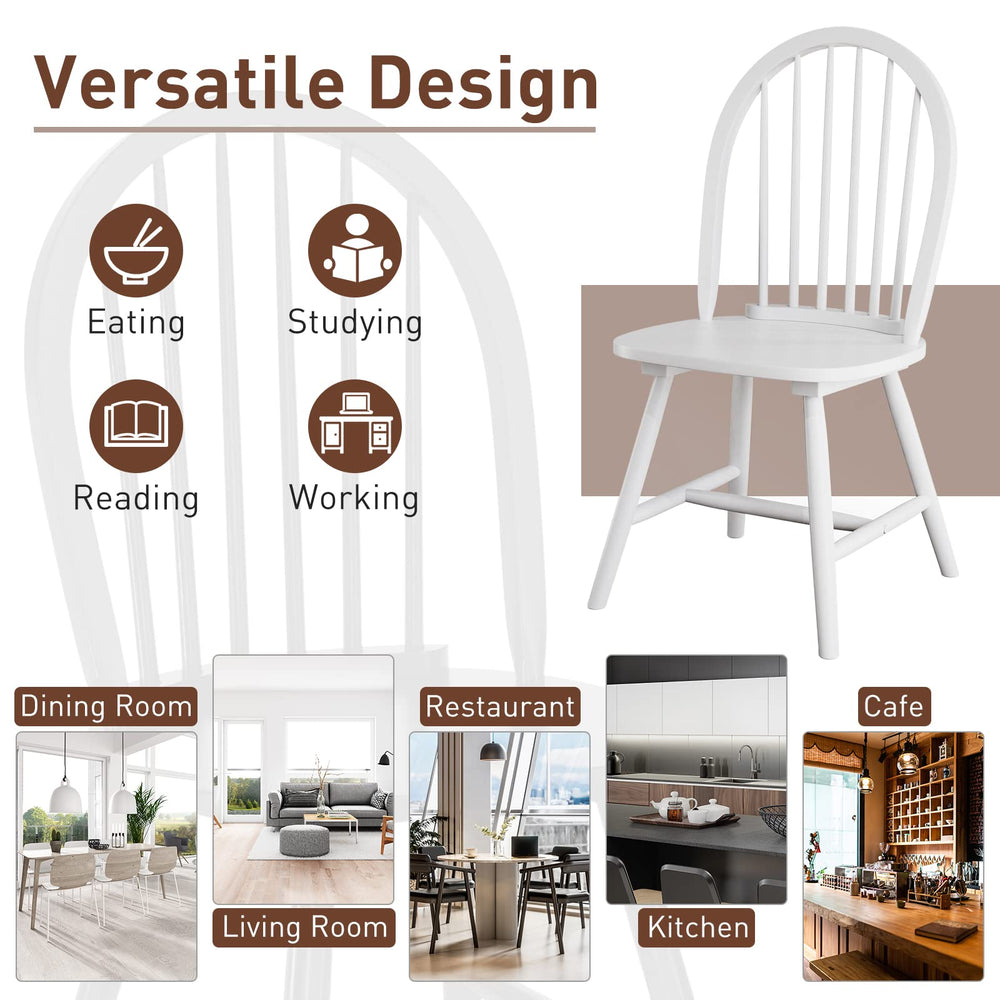 Dining Chairs with Spindle Back (Set of 4) - From Where - 