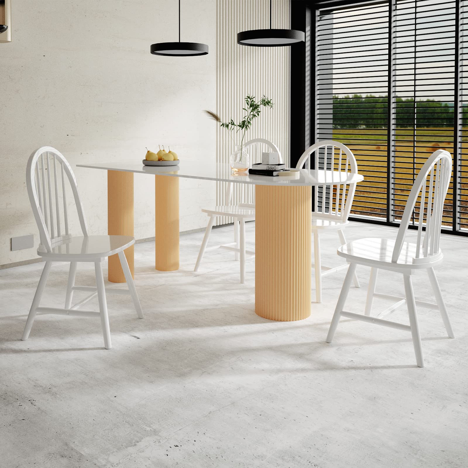 Dining Chairs with Spindle Back (Set of 4) - From Where - 