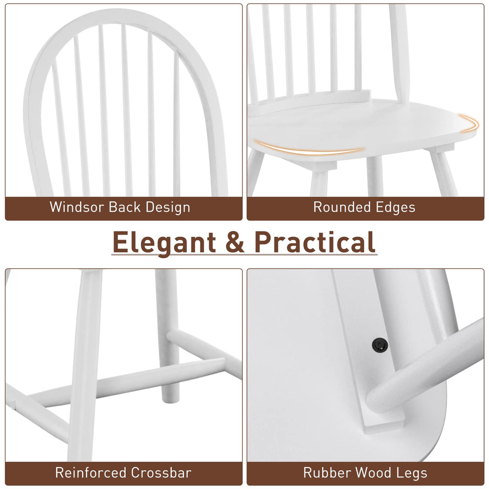 Dining Chairs with Spindle Back (Set of 4) - From Where - 